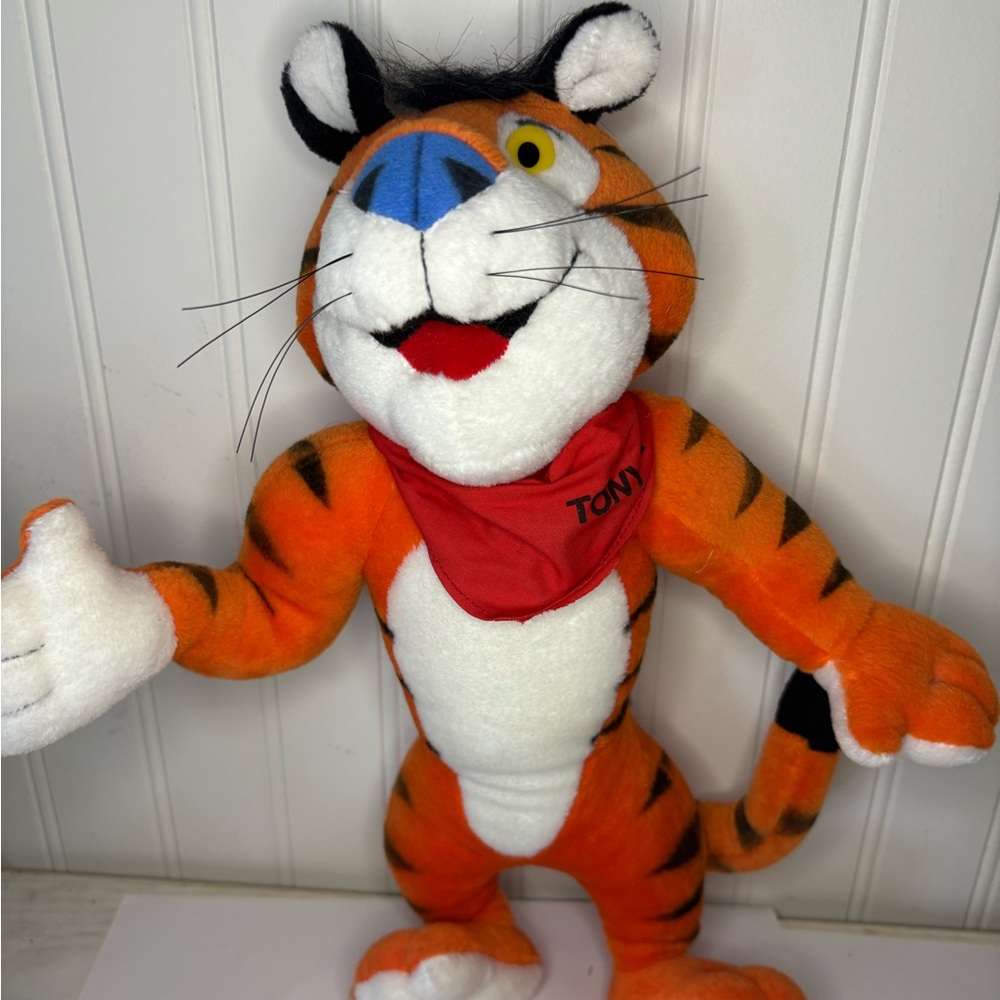 Vintage 1998 Tony the Tiger Plush Toy - Orange and White